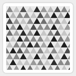 Grey and black triangle mosaic pattern Sticker